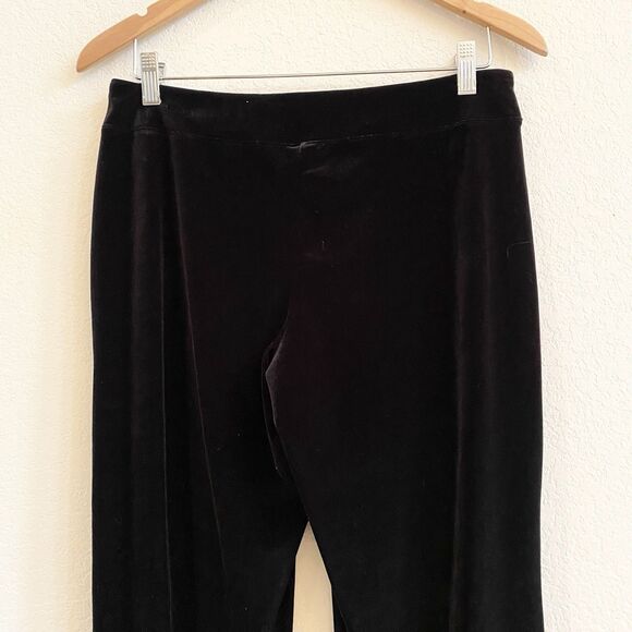 Soma Womens Black Soft Velvet Velour Pull On Casual Lounge Pants Pockets Small - Picture 6 of 10